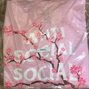 Anti social social club pink sweatshirt ( new )